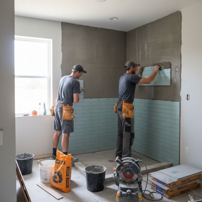 Our team working on Bathroom Remodeling projects in Bulverde, TX
